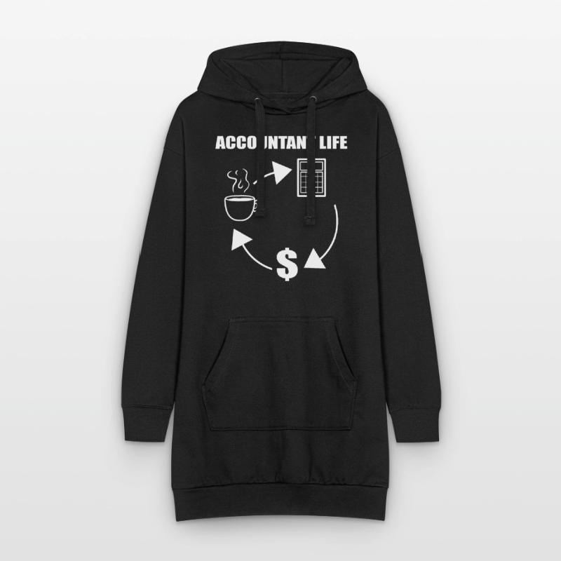 Drôle de comptable Comptable Sweat-shirt à capuche long Femme