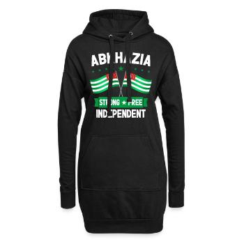Abchasien Strong Free Independent - Hoodie-Kleid - Schwarz - Vorne