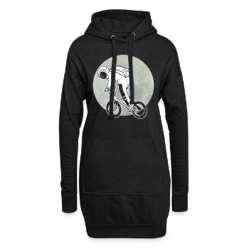 Astronauten fahren Raumfahrer - Hoodie-Kleid - Schwarz - Vorne