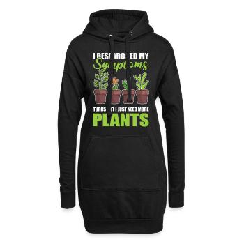 Besoin de plus de jardiniers de plantes - Sweat-shirt à capuche long Femme - noir - Devant