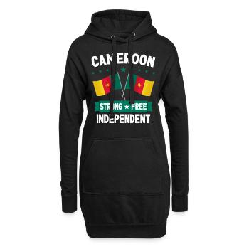 Kamerun - Hoodie-Kleid - Schwarz - Vorne