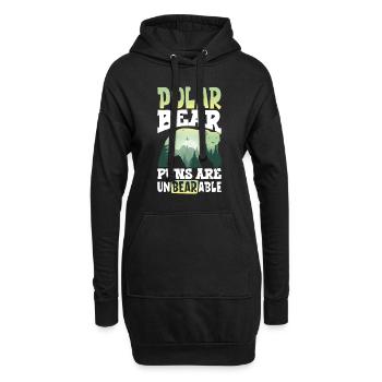 Ours polaire Réchauffement climatique Chasse au phoque arctique Ursus - Sweat-shirt à capuche long Femme - noir - Devant