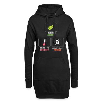 Biologie Chimie Physique Professeur de biologie - Sweat-shirt à capuche long Femme - noir - Devant