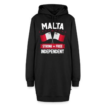 Malte - Sweat-shirt à capuche long Femme - noir - Devant