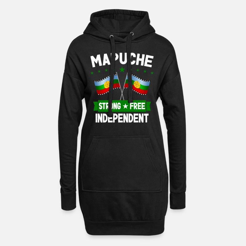 Mapuche - Hoodie-Kleid - Schwarz