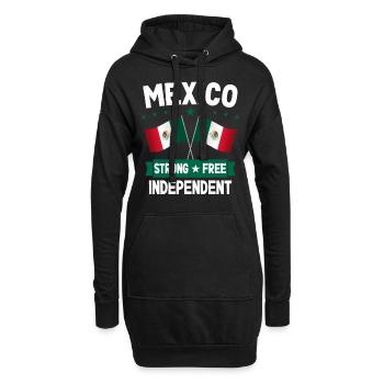 Mexique - Sweat-shirt à capuche long Femme - noir - Devant
