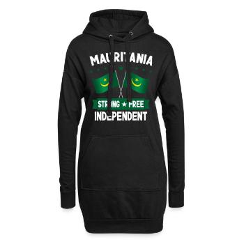 Mauritanie - Sweat-shirt à capuche long Femme - noir - Devant