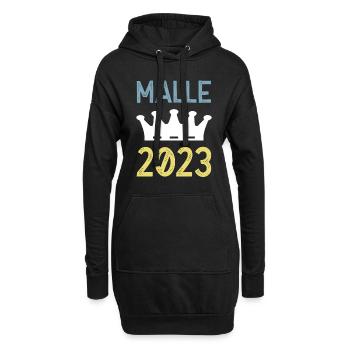 Malle 2023 Couronne - Sweat-shirt à capuche long Femme - noir - Devant
