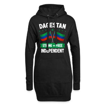 Daghestan - Sweat-shirt à capuche long Femme - noir - Devant