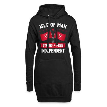 Île de Man - Sweat-shirt à capuche long Femme - noir - Devant
