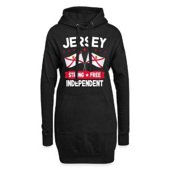 Jersey - Hoodie-Kleid - Schwarz - Vorne