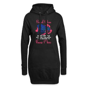 Police Cop Officer Police Office - Hoodie-Kleid - Schwarz - Vorne