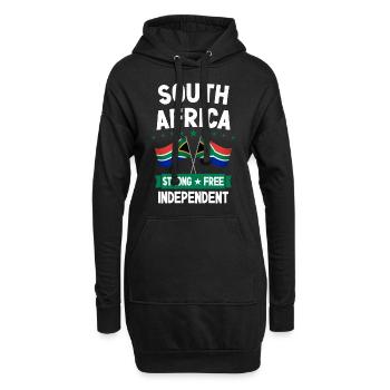 Südafrika - Hoodie-Kleid - Schwarz - Vorne