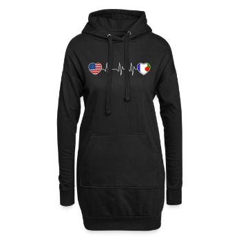 Batwa - Sweat-shirt à capuche long Femme - noir - Devant