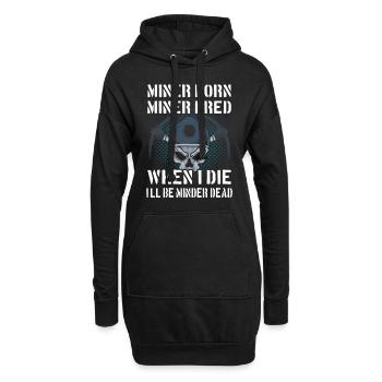 Fier mineur - Sweat-shirt à capuche long Femme - noir - Devant