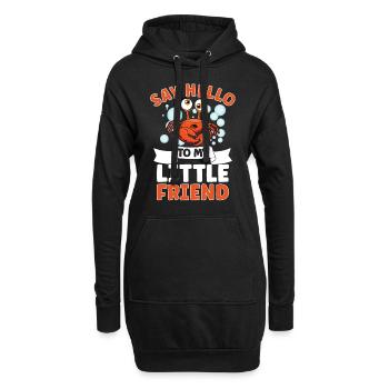 Krabbe krabben krabbenflüsterer Krabbenjagdfischer - Hoodie-Kleid - Schwarz - Vorne