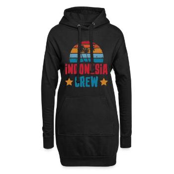 Indonesia Crew - Hoodie-Kleid - Schwarz - Vorne
