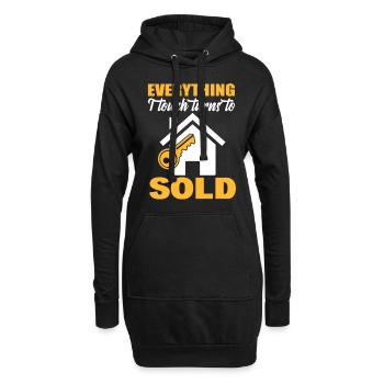 Everything I Touch Turns To Sold Makler - Hoodie-Kleid - Schwarz - Vorne