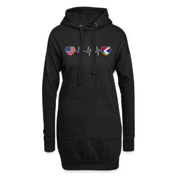 Artsakh - Sweat-shirt à capuche long Femme - noir - Devant