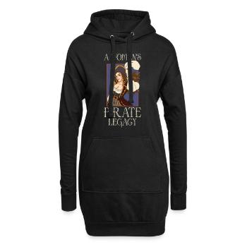 Piraten-piratenschiff-frau Piratenkapitän - Hoodie-Kleid - Schwarz - Vorne
