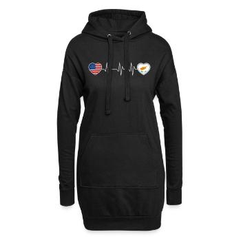 Zypern - Hoodie-Kleid - Schwarz - Vorne