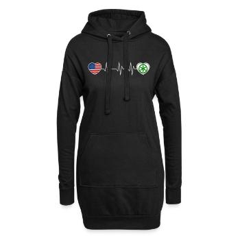 Padanie - Sweat-shirt à capuche long Femme - noir - Devant