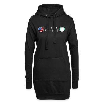 Nigeria - Hoodie-Kleid - Schwarz - Vorne