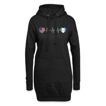 Guatemala - Hoodie-Kleid - Schwarz - Vorne