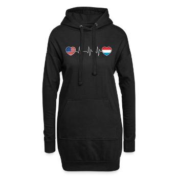 Luxembourg - Sweat-shirt à capuche long Femme - noir - Devant