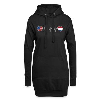Antilles néerlandaises - Sweat-shirt à capuche long Femme - noir - Devant