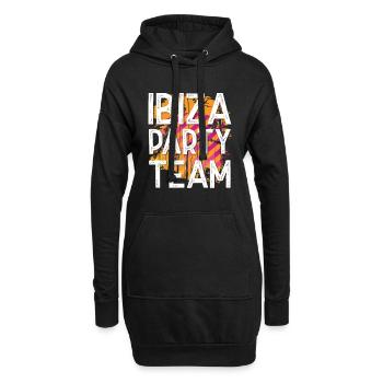 Ibiza Party Team - Hoodie-Kleid - Schwarz - Vorne