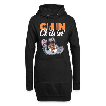 Gardien du zoo de Chin-Chillin - Sweat-shirt à capuche long Femme - noir - Devant