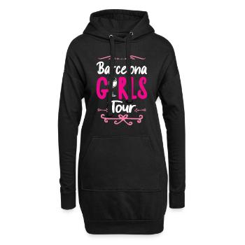 Barcelona Girls Tour - Sweat-shirt à capuche long Femme - noir - Devant