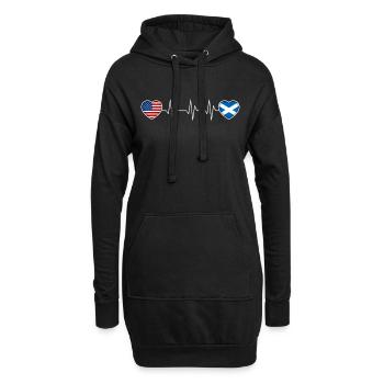 Schottland - Hoodie-Kleid - Schwarz - Vorne