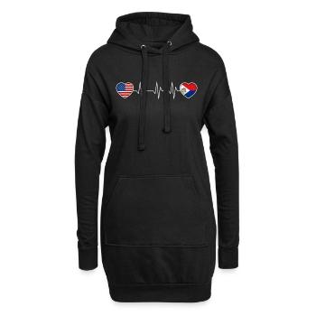 Sint Maarten - Hoodie-Kleid - Schwarz - Vorne