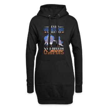 Pigeon Pigeon Racing Colombophile Pigeonnier Gardien de pigeons - Sweat-shirt à capuche long Femme - noir - Devant