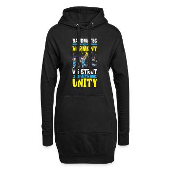 Musique de répétition de l’école clarinettiste de fanfare - Sweat-shirt à capuche long Femme - noir - Devant
