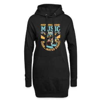 Musique de répétition de l’école clarinettiste de fanfare - Sweat-shirt à capuche long Femme - noir - Devant