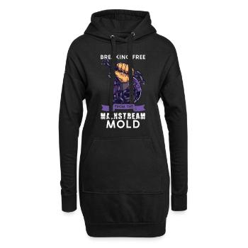 Théories du complot Théoricien du complot Franc-maçon - Sweat-shirt à capuche long Femme - noir - Devant
