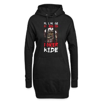 Poker Casino Joueur de poker Jeu de roulette - Sweat-shirt à capuche long Femme - noir - Devant