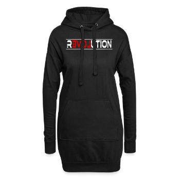 Révolution - commencez la vôtre aujourd’hui! - Sweat-shirt à capuche long Femme - noir - Devant