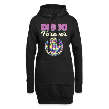 Disco Forever Disco Fanatic - Sweat-shirt à capuche long Femme - noir - Devant