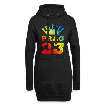 Prague 23 Maillot 2023 - Sweat-shirt à capuche long Femme - noir - Devant