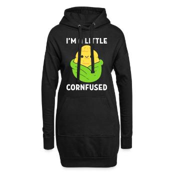 Lustiges Mais-Wortspiel Rancher - Hoodie-Kleid - Schwarz - Vorne