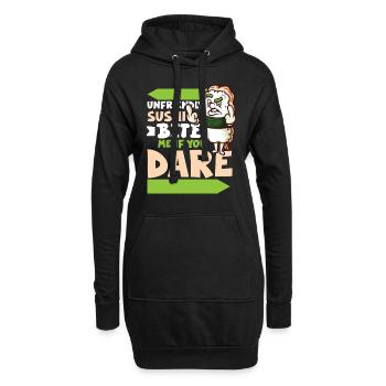 Funny Unhappy Sushi Japanese food Miso-Unhappy - Hoodie-Kleid - Schwarz - Vorne