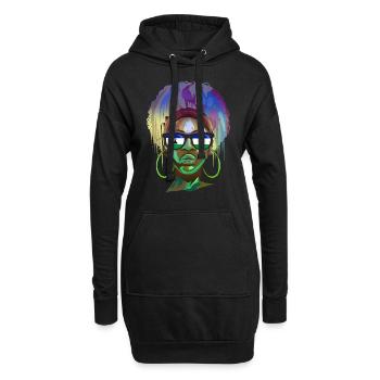 Lesotho - Hoodie-Kleid - Schwarz - Vorne