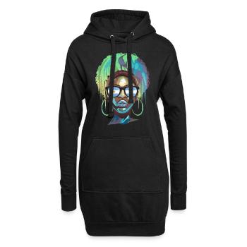 Argentinien - Hoodie-Kleid - Schwarz - Vorne