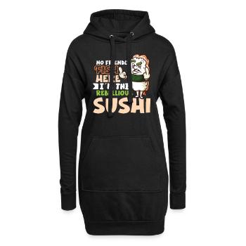 Funny Unhappy Sushi Japanese food Miso-Unhappy - Hoodie-Kleid - Schwarz - Vorne