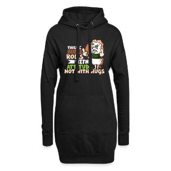 Funny Unhappy Sushi Japanese food Miso-Unhappy - Hoodie-Kleid - Schwarz - Vorne