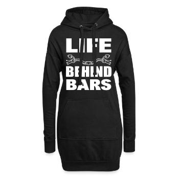 Life Behind Bars Motorradfahrer - Hoodie-Kleid - Schwarz - Vorne